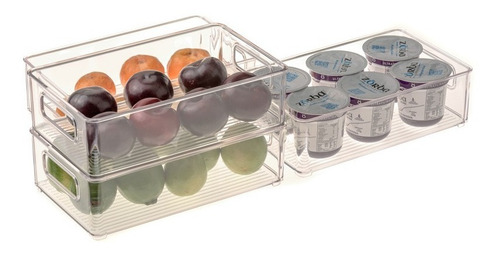 Imagen 2 de 4 de Organizador De Nevera Almacenamiento Caja Set X 4