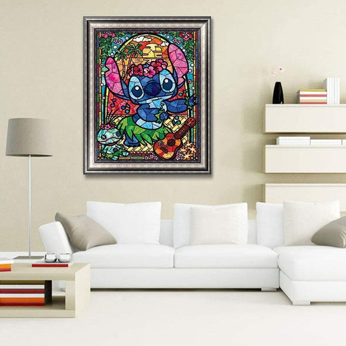 5d Pintura Por Diamantes Kit Stitch Disney