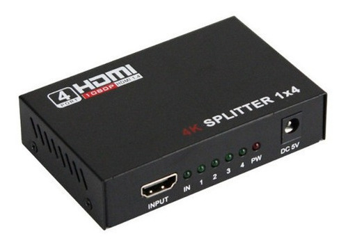 Splitter Hdmi Video 1x4 Divisor Amplificador Tv Hd 