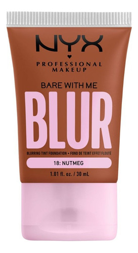 Base De Maquillaje Nyx Professional Makeup Bare With Me Blur Tono Nutmeg