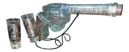 Pistola Licorera 400ml Con 2 Tequileros 60ml Con Alambre Agua