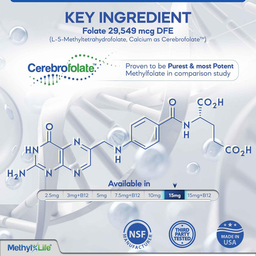 Methyl-life L-metilfolato 15 Mg Masticable 90 Tabletas