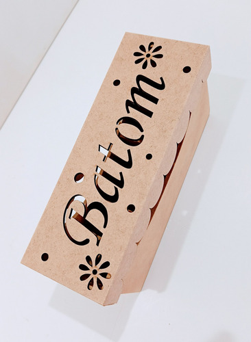 Imagem 5 de 7 de Porta Batom Retangular Mdf Cru - 12 Divisões