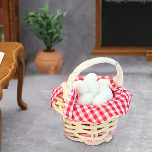 4 Cesta De Huevos En Miniatura A Escala 1/12, Modelos A