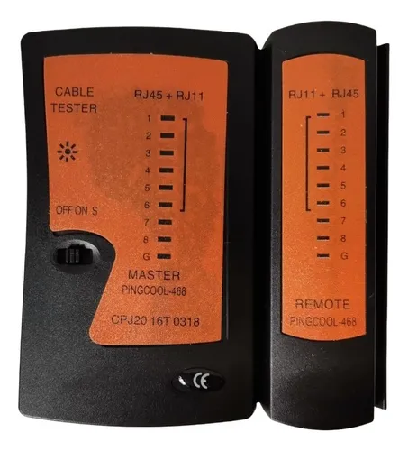 Tester Red Probador Señal Redes Utp Rj45 Rj11 Telefonia Cabl