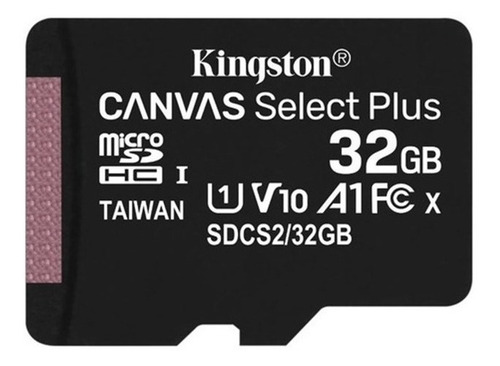 Tarjeta de memoria Kingston SDCS2 S2  Canvas Select Plus con adaptador SD 32GB