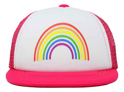 Gorra Trucker Ala Plana Niños Funky Junque Arcoíris Caliente