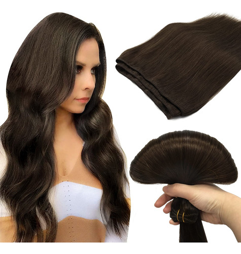 Extensiones De Cabello Humano Real Para Coser, Extensiones D