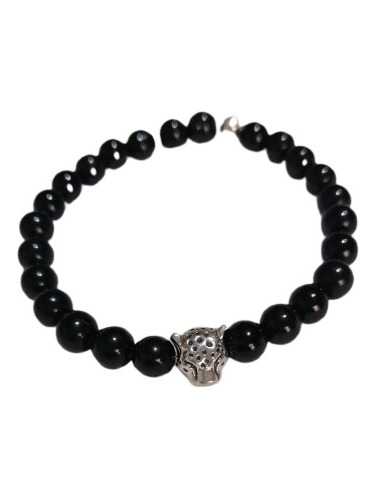 Pulsera Jaguar Energetica  Mineral Agata Unisex Artesanal