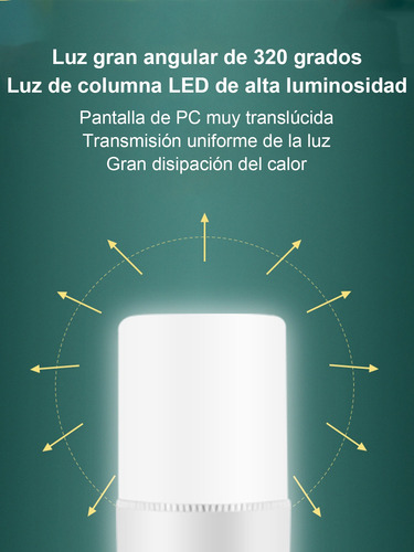 Bombilla Led 18vatios, Luz Diurna 6500k, Base E26 6pz Blanco Frío