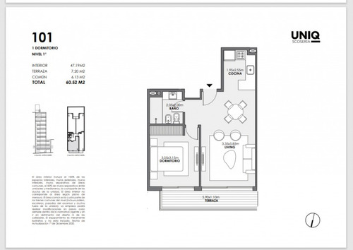 Imagen 3 de 5 de Venta De 1 Dormitorio En Pocitos Uniq Scoseria