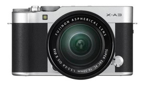  Fujifilm Kit X-A3 + lente 16-50mm OIS II sin espejo color  plateado