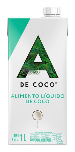 Imagen 1 de 1 de Alimento Líquido De Coco A De Coco 1litro