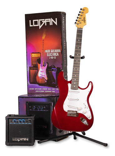 Logan Kit Guitarra Eléctrica Tst-wi +amplificador+accesorios