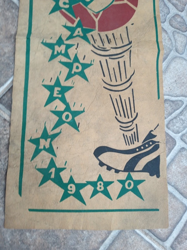 Antiguo Banderín Futbol Campeon Uruguayo 1980 U.f.c. (Usado)