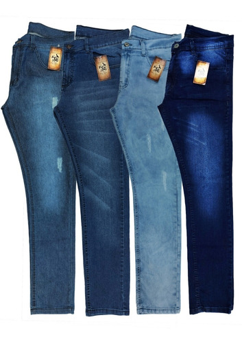 Kit 5 Calças Jeans Masculina Skinny Lycra Preço Fábrica Nf-e