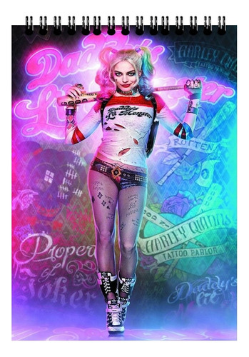 Croquera-cuaderno De Dibujo Harley Queen + Regalito