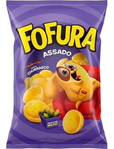 2 Fardos Biscoito Salgado Fofura Churrasco - 20 Unid X 70g