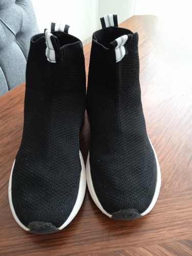 Zara Black High Top Sock Tennis Athletic Shoe