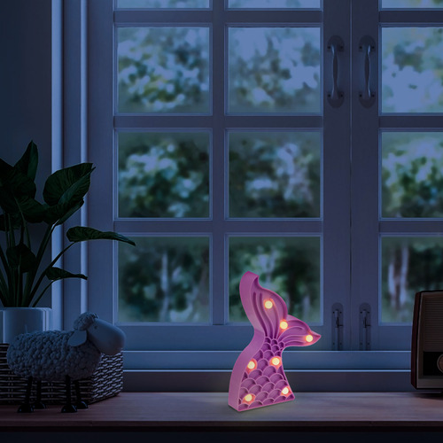 Lámpara Trasera Con Diseño De Sirena, Decoración Para Fiesta