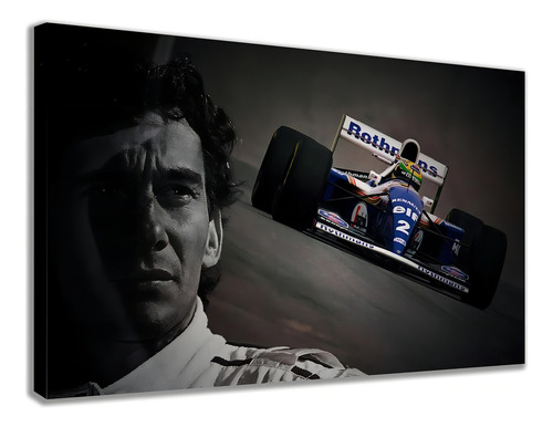 Marco decorativo estilo lienzo para sala de estar de Ayrton Senna