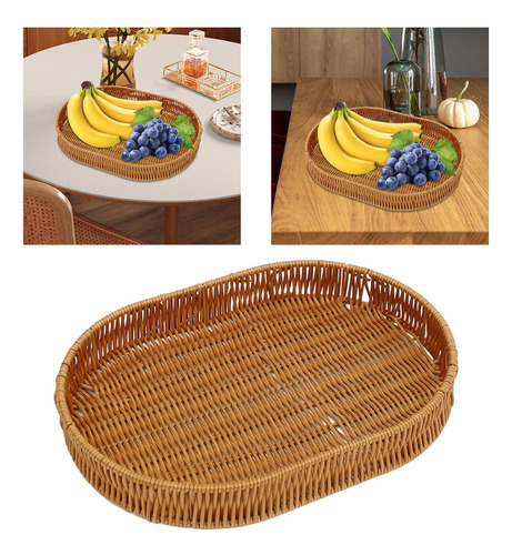 Bandeja De Fruta De Ratán De Imitación, Cesta De Fruta S