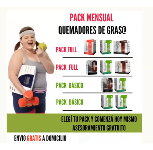 Pack Mensual Full Quemadores De Grasa Omnilife 2 Frutal+ 1 Café