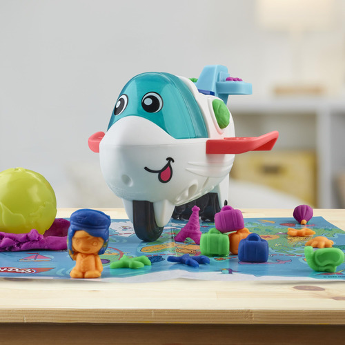 Set De Inicio Play-doh Airplane Explorer Con Jet Y Mapa Mund