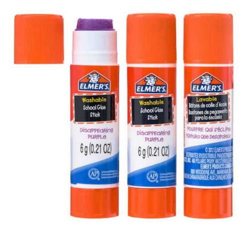 Elmer's® Purple Glue Pegamento En Barra 3 Pzs