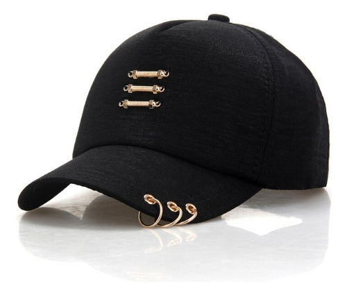 Gorra De Béisbol Unisex De Moda Con Anillos De Hierro Con An