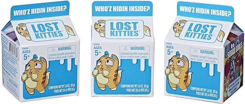 Hasbro Lost Kitties Paquete De Tres Cajitas Color Índigo