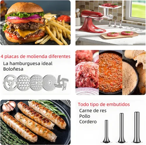 Accesorio Aditamento Moledora Carne Para Kitchenaid Acero