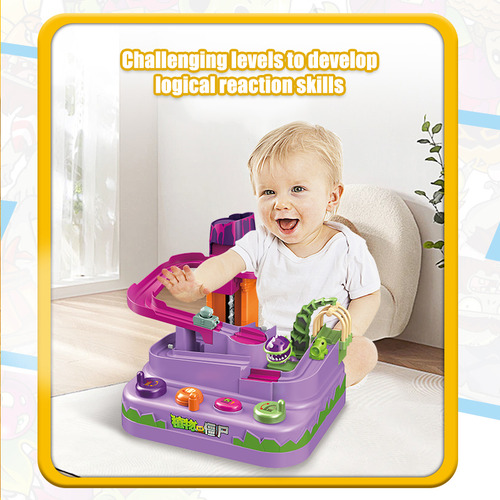 Trans Vs Zombies Adventure Rail Car Toy Chomper Peashooter
