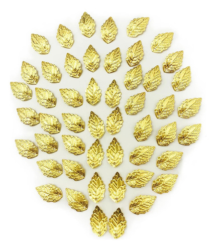 Betiteto 50pcs Patrón De Hoja Encantos Plateados De Cuentas
