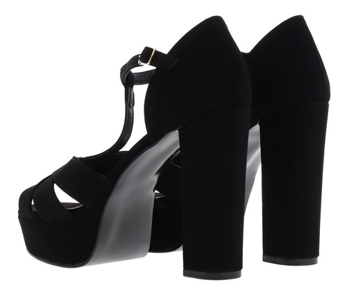 Zapatos De Tacón Grueso Con Plataforma Frontal