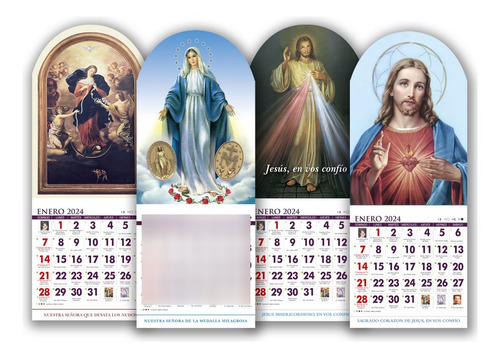 Calendarios 2024 Religiosos X 10 Unidades