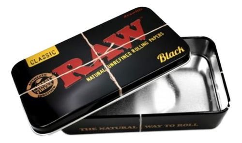 Cigarrera  De Metal Raw Tini Box King Size  Black