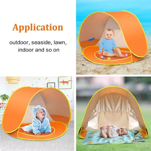 Fweaad Carpa De Playa Para Niños Con Piscina Con Protección