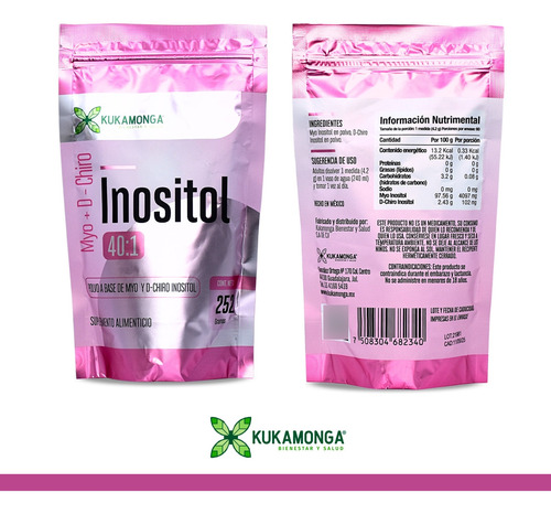 Myo & D-chiro Inositol Platinum - 252 G Kukamonga Sin Sabor