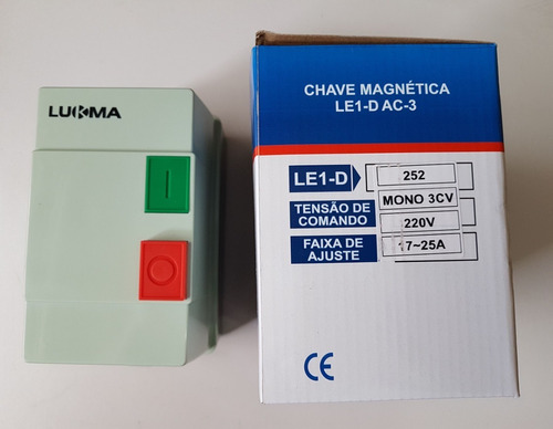 Chave Magnética Partida 3cv (hp) Monofásica 220v 17a / 25a