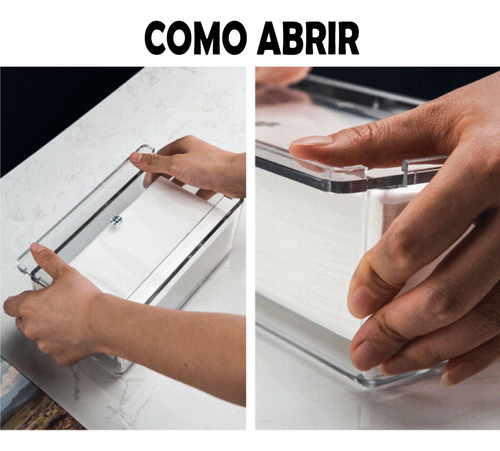 Caja de pañuelos o láminas acrílicas de cristal