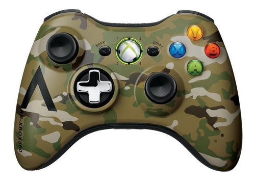 Control joystick inalámbrico Microsoft Xbox Mando Wireless Xbox 360 camouflage
