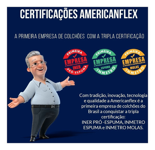 Colchão Casal Espuma D33 Americanflex Pro Coluna 138x188x24 Cor Bege