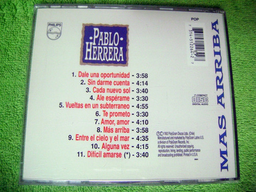Eam Cd Pablo Herrera Mas Arriba 1992 Cuarto Album De Estudio
