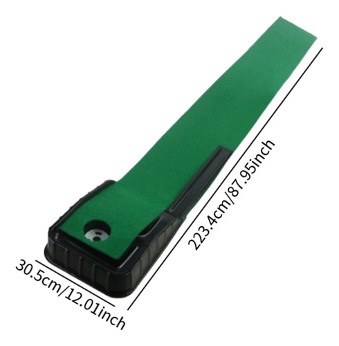 Tapete De Golf Con Automático De Pelota Que Putter Negro