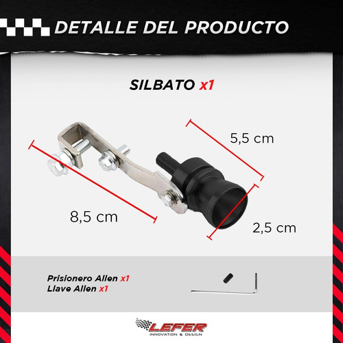 Imagen 3 de 10 de Simil Turbo Falso Silvato Chiflido Escape Motos Y Autos