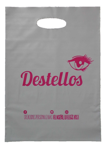 Bolsas 18x25 Impresa Con Logo Frente 1 Colorx2200ur