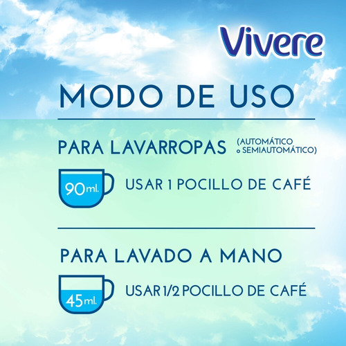 Imagen 4 de 6 de Suavizante Para Ropa Vivere Regular Plancha Facil X 810 Ml