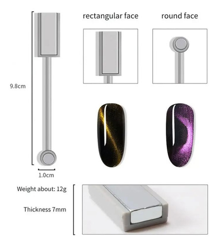 Imán Doble Para Manicure Con Efecto Ojo De Gato