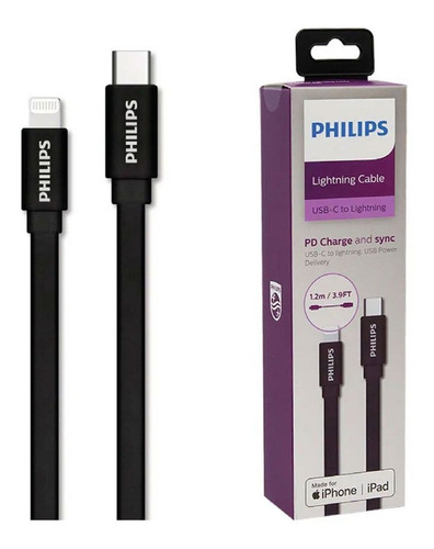 Cable Usb-c A Lightning Philips Dlc9543v 1.2mts - Revogames